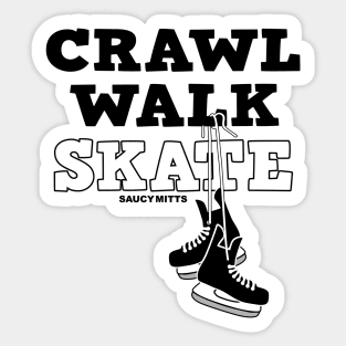 Crawl Walk Skate Hockey Baby Sticker